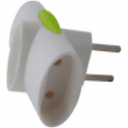 Imagem de Pino 3 Saidas 2 Polos Daneva ''T'' Branco Dn1511 - Kit C/12