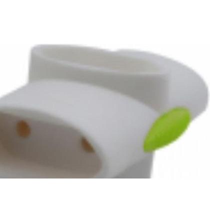 Imagem de Pino 3 Saidas 2 Polos Daneva ''T'' Branco Dn1511 - Kit C/12