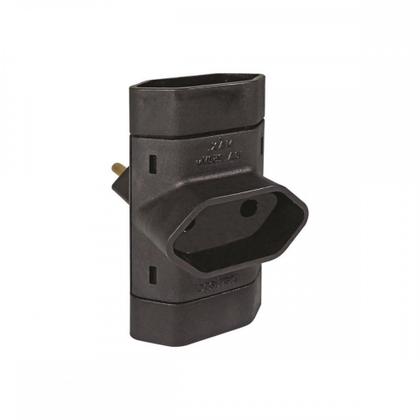 Imagem de Pino 3 Saidas 2 Polos Perlex ''T'' Preto 245Prc/10 - Kit C/10