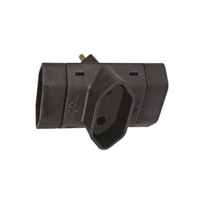 Imagem de Pino 3 Saidas 2 Polos Perlex ''T'' Preto 245Prc/10 - Kit C/10