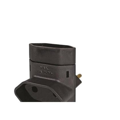 Imagem de Pino 3 Saidas 2 Polos Perlex ''T'' Preto 245Prc/10 - Kit C/10