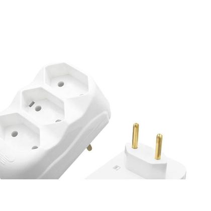 Imagem de Pino 3 Saidas Flp Reto 2 Polos 10A. Branco ./ Kit Com 10 Peças