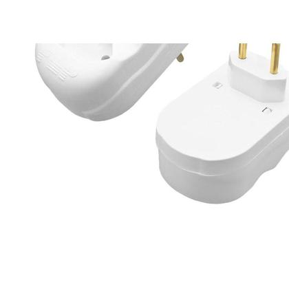 Imagem de Pino 3 Saidas Flp Reto 2 Polos 10A. Branco ./ Kit Com 10 Peças