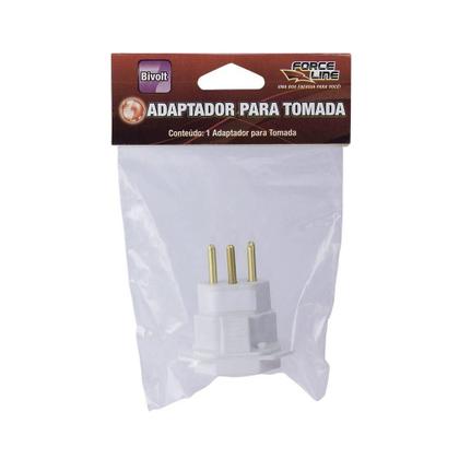 Imagem de Pino Adaptador 10A Branco Force Line