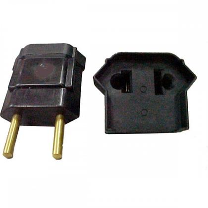 Imagem de Pino Adaptador (Entrada =2 Redondo/Saida =2 Universal) Fernik Preto 508-1-1 - Kit C/20