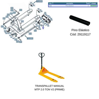 Imagem de Pino Elástico 5x30 Do Transpallet Manual Mtp 2.0 Toneladas