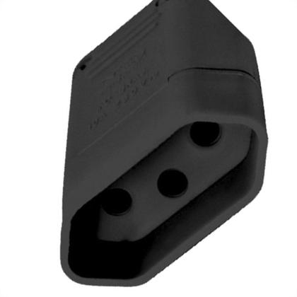 Imagem de Pino Femea 2 Polos+Terra Perlex 20A Preto 2046Prc/10 - Kit C/10