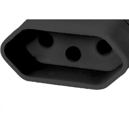 Imagem de Pino Femea 2 Polos+Terra Perlex 20A Preto 2046Prc/10 - Kit C/10