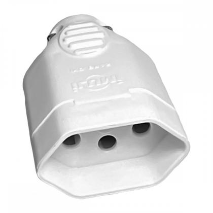 Imagem de Pino Femea Ilumi 2 Polos+Terra 20A. Cinza Prensa Cabo - 1422Pct ./ Kit Com 10 Peças