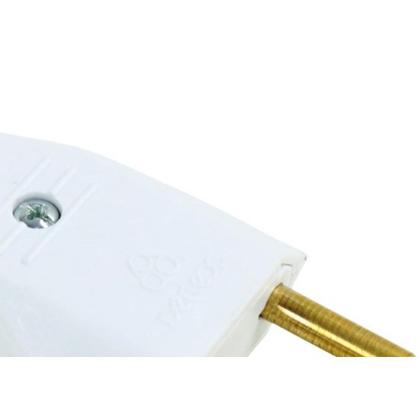 Imagem de Pino Macho 2 Polos Perlex Macico 20A Branco 1046Brc/10 - Kit C/10