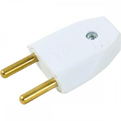 Imagem de Pino Macho 2 Polos Perlex Macico 20A Branco 1046Brc/10 - Kit C/10