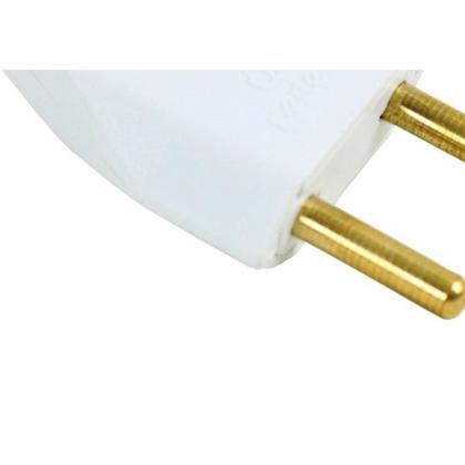 Imagem de Pino Macho 2 Polos Perlex Macico 20A Branco 1046Brc/10 - Kit C/10