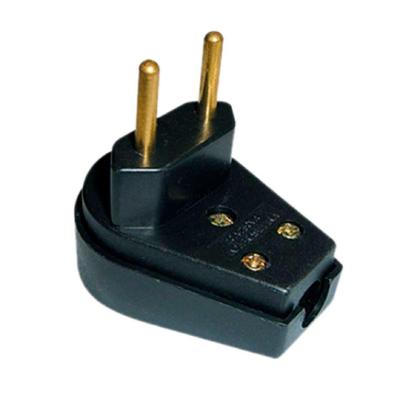 Imagem de Pino Macho Gigante Angular Ilumi 2P 20A 250V Preto - Embalagem com 10 unidades