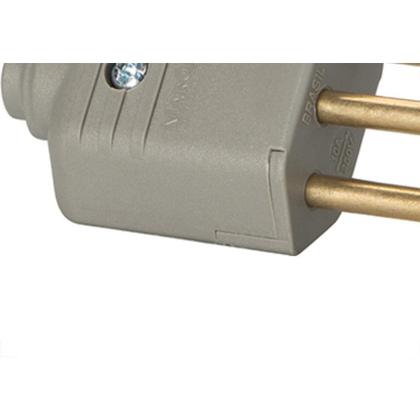 Imagem de Pino Macho Margirus 2P+T 10A Cinza - Kit C/10 Unidades