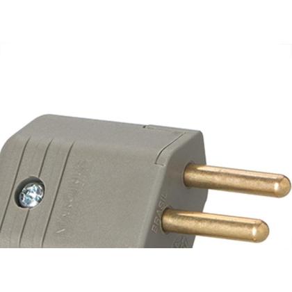 Imagem de Pino Macho Margirus 2P+T 10A Cinza - Kit C/10 Unidades