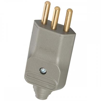 Imagem de Pino Macho Margirus 2P+T 20A Cinza - Kit C/10 Unidades