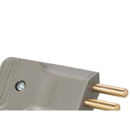 Imagem de Pino Macho Margirus 2P+T 20A Cinza - Kit C/10 Unidades
