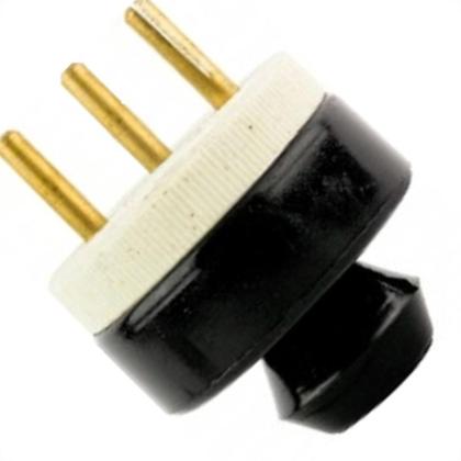 Imagem de Pino Polarizado Lumibras 3X30A Nylon 330 - Kit C/10 Unidades