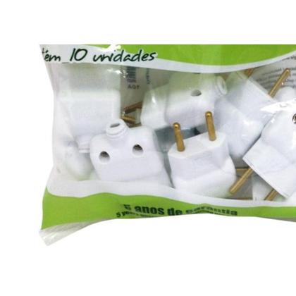 Imagem de Pino Prensa Cabo Ilumi 2 Polos 10A Branco 14240Pct - Kit C/10