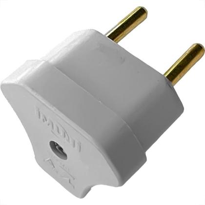 Imagem de Pino Triangulo Ilumi 2 Polos 10A. Cinza - 1427Pct - Kit C/10 Pecas