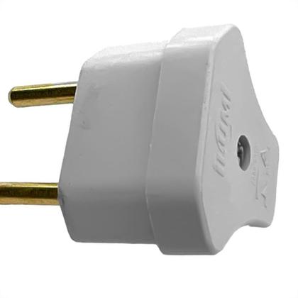 Imagem de Pino Triangulo Ilumi 2 Polos 10A. Cinza - 1427Pct - Kit C/10 Pecas