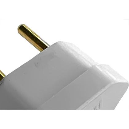 Imagem de Pino Triangulo Ilumi 2 Polos 10A. Cinza - 1427Pct - Kit C/10 Pecas