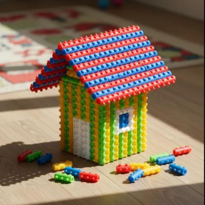 Imagem de Pinos de Montar com 1000 peças em Bolsa Happy Blocs Mágicos