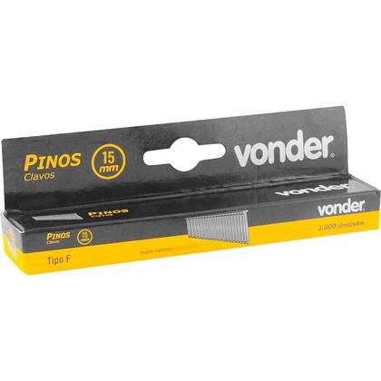 Imagem de Pinos Para Grampeador Pinador 15MM com 1000 Unidades VONDER