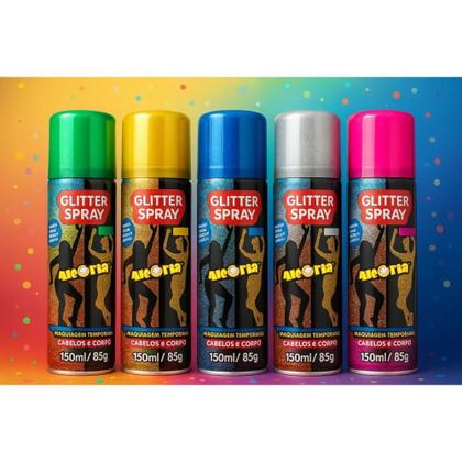 Imagem de Pinta Cabelo 150ML Glitter CABELO/CORPO PRA Caixa com 12