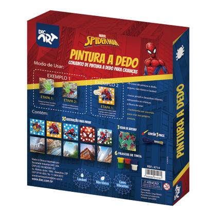 Imagem de Pintura a dedo dac conjunto com 18 peças homem aranha