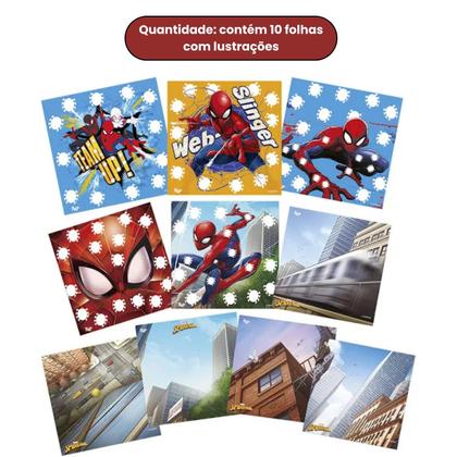 Imagem de Pintura a dedo dac conjunto com 18 peças homem aranha