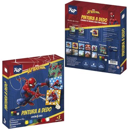 Imagem de Pintura a dedo dac conjunto com 18 peças homem aranha