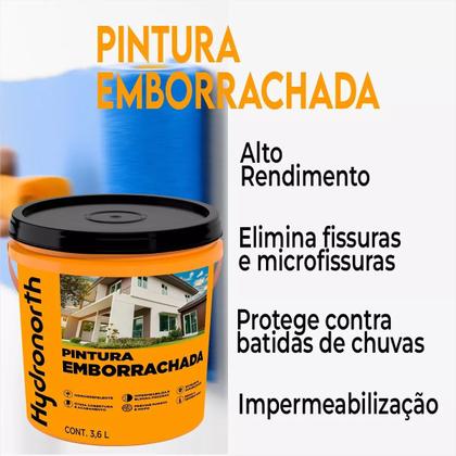Imagem de Pintura Emborrachada Fosco Cromio Galão Plástico 3,6L  Hydronorth