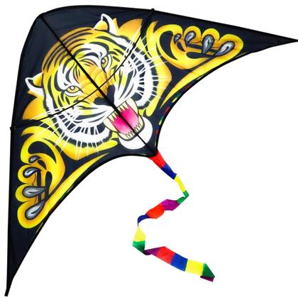 Imagem de Pipa Raia Papagaio Grande com Linha E Rabiola Reforçado Vareta Fibra e Tecido Poliéster