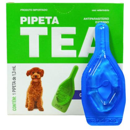 Imagem de Pipeta Tea 1,3 ml Antiparasitário Contra Pulgas para Cães de 5,1 até 10 Kg - König Kit Com 2