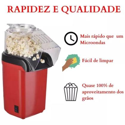 Imagem de Pipoca Gourmet Mini Sem Óleo Com  1200W Vermelha