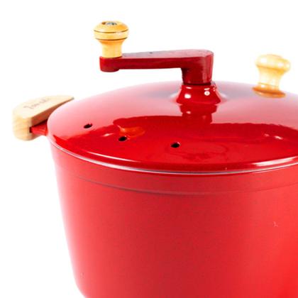 Imagem de Pipoqueira Alumínio Vermelha Pipoca Doce Salgada 5100ml 24cm
