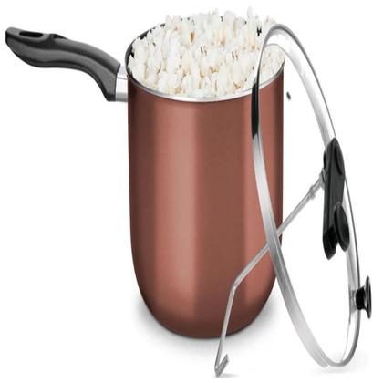 Imagem de Pipoqueira Antiaderente Tampa Vidro Chocolate 4,8l MTA N22