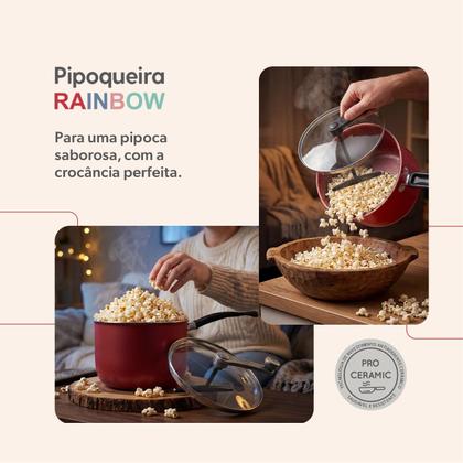 Imagem de Pipoqueira Brinox Ceramic Life Rainbow Ø20cm 4,2 Litros Cereja