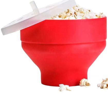 Imagem de Pipoqueira De Microondas Em Silicone Retrátil Balde Pipoca