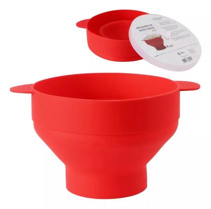 Imagem de Pipoqueira De Microondas Em Silicone Retrátil Balde Pipoca