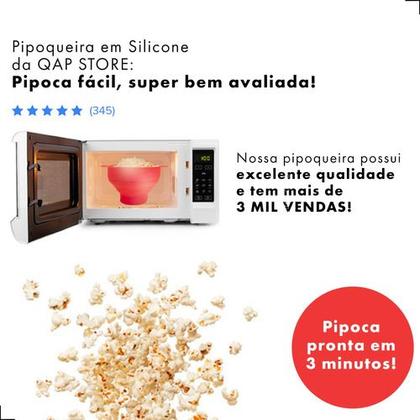 Imagem de Pipoqueira De Silicone Para Microondas Pipoca De Um Jeito Fácil Prático E Sem Sujeira