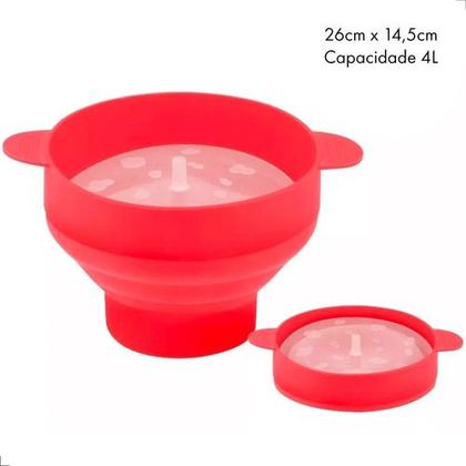Imagem de Pipoqueira De Silicone Para Microondas Pipoca De Um Jeito Fácil Prático E Sem Sujeira