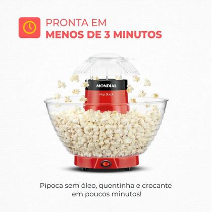 Imagem de Pipoqueira elétrica 1.200W vermelha Pop Bowl PP-05 (110V)