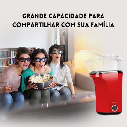 Imagem de Pipoqueira Elétrica Ar Quente Faça Pipoca Sem Óleo Rápido e Fácil Ideal para Filmes e Festas  Máquina de Pipoca Compacta