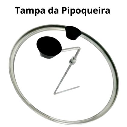Imagem de Pipoqueira Panela Antiaderente com tampa de vidro Grande e Super Resistente na Cor Vermelha e Preta