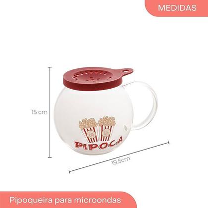 Imagem de Pipoqueira Para Micro Ondas de Vidro 1,8L Lyor fazer pipoca