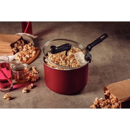 Imagem de Pipoqueira Tramontina Loreto Antiaderente Starflon Max Vermelho 20 cm 3,5 L