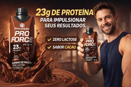 Imagem de Piracanjuba Whey 23g Pro Force Bebida Láctea Uht Zero Lactose Caixa 12x250ml