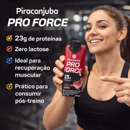 Imagem de Piracanjuba Whey 23g Pro Force Bebida Láctea Uht Zero Lactose Caixa 12x250ml